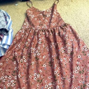 Floral pink dress
